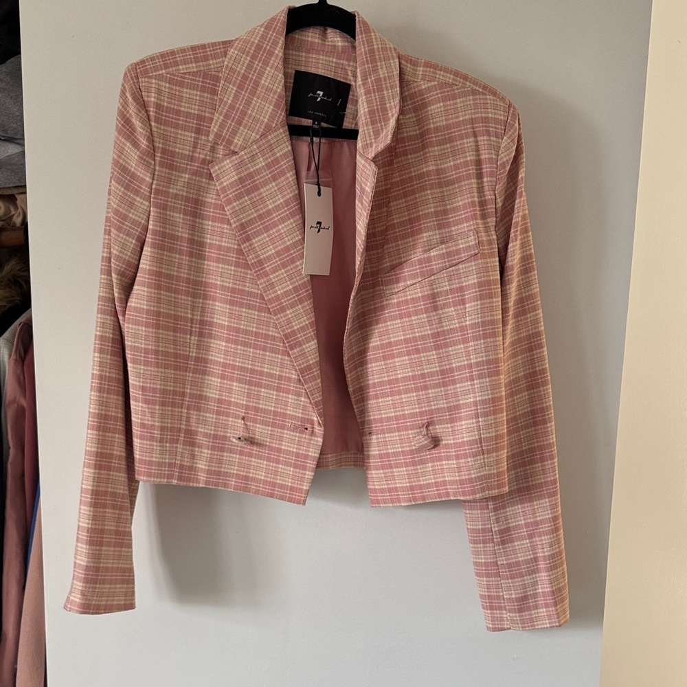 Pink Plaid Women's Jacket